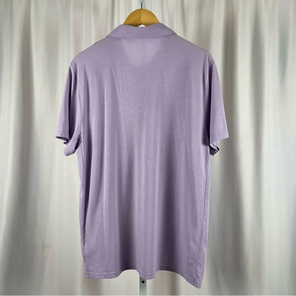 J. Crew Large Pima Cotton Performance Polo Shirt Lilac Golf Active Preppy